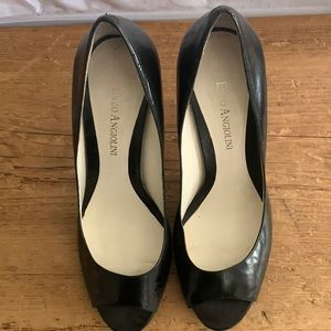 Enzo Angiolini black leather heels